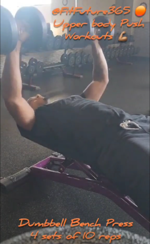 cover for Upper body Push Workouts w/ Dumbbell