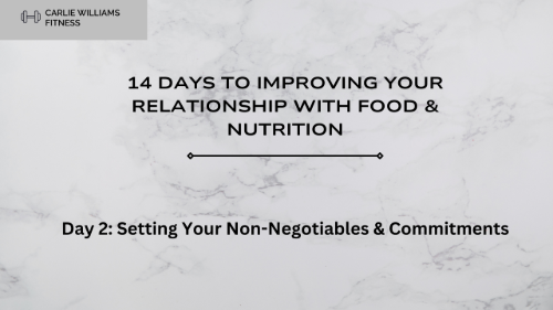 cover for Nutrition Course Day 2: Non-Negotiables and Commitments